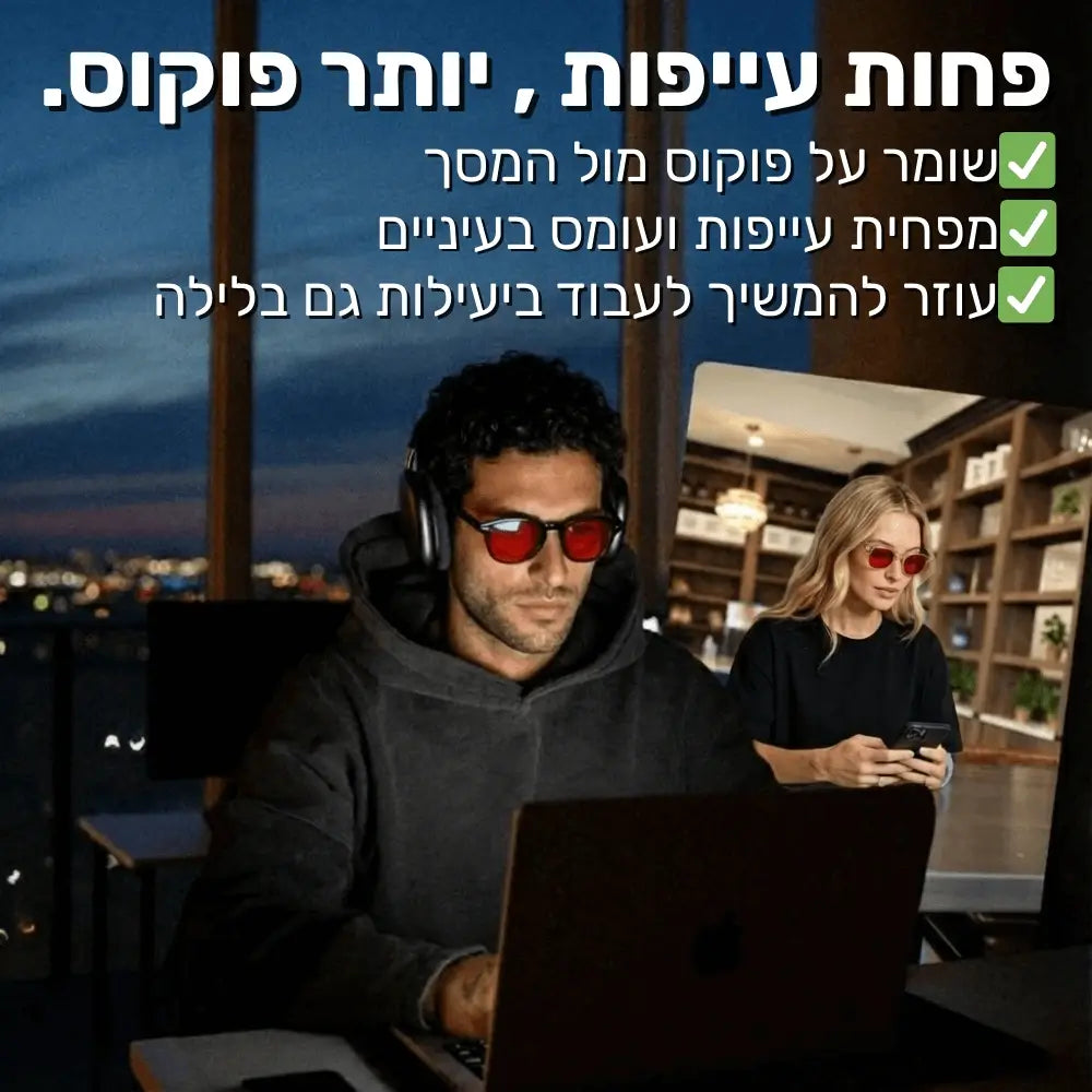 Meluvo | משקפיים לחסימת אור כחול
